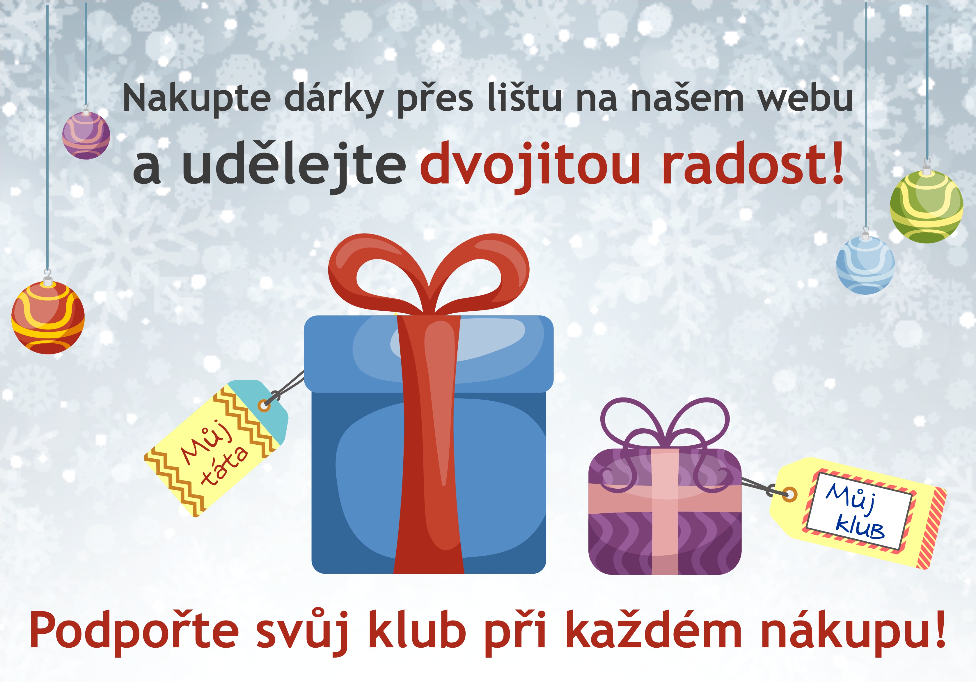 Vzpomeňte si při nákupech na nás a udělejte Veselé Vánoce i nám!