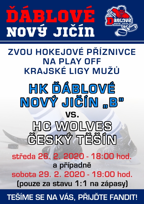 V prvním utkání čtvrtfinále play off KLM prohráli Ďáblové v prodloužení