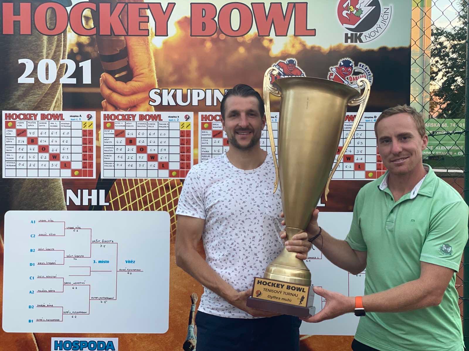 Fleischmann - Ostrý obhájili vítězství v tenisovém turnaji HOCKEY BOWL 2021